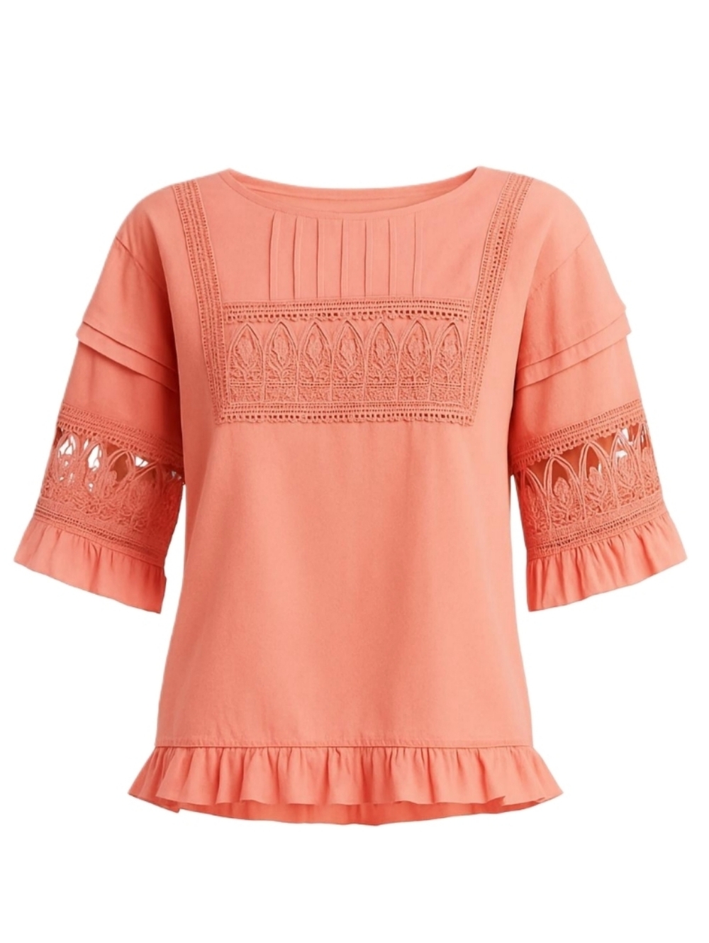 Anthropologie Tiny Cotton Sonoma Ruffled Top